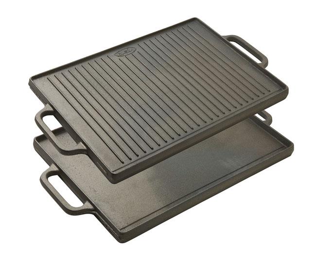 Reversible 12-Inch Double Handled Cast Iron Stovetop Grill/Griddle