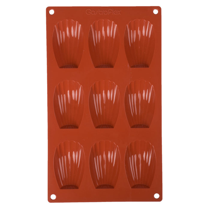 Matfer Bourgeat 257925 Gastroflex Plain-Edge Orange Silicone 15 Compartment Tartlet  Mold - 2 x 9/16 Cavities