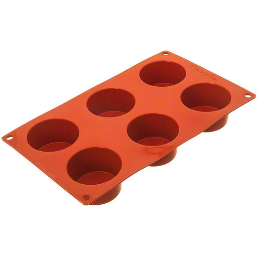 Matfer Bourgeat 257925 Gastroflex Plain-Edge Orange Silicone 15 Compartment Tartlet  Mold - 2 x 9/16 Cavities
